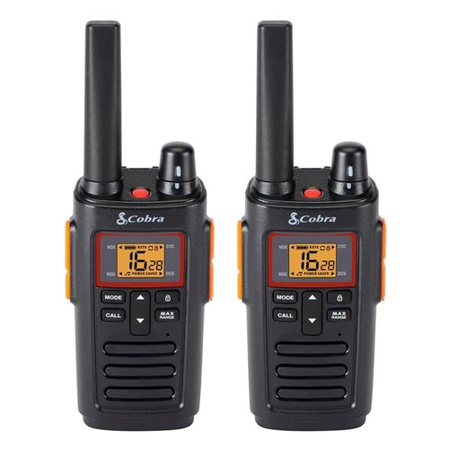Cobra RX380 2 Way Radio 16 Channel Twin Pack