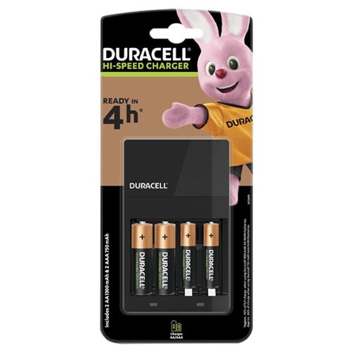 Duracell CEF14 45 Min Charger with 2 Rechargeable AA Batteries Inc
