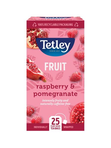 Tetley Raspberry & Pomegranate Tea Bags Pack of 25