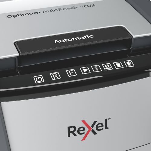 Rexel Optimum AutoFeed Plus 100X Cross Cut Shredder | 31566J | ACCO Brands