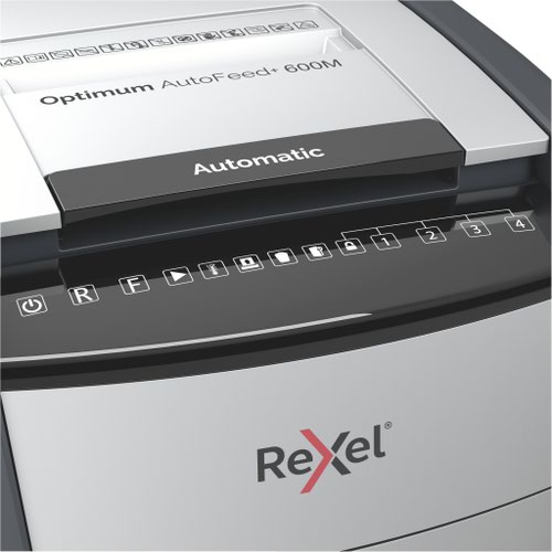 Rexel Optimum AutoFeed Plus 600X Cross Cut Shredder | 31867J | ACCO Brands