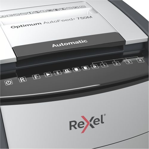Rexel Optimum AutoFeed Plus 750M Cross Cut Shredder | 31870J | ACCO Brands