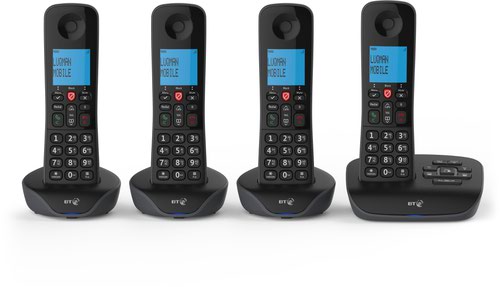 BT Essential Quad Dect Call Blocker Telephone with Answer Machine | 28884J | British Telecom