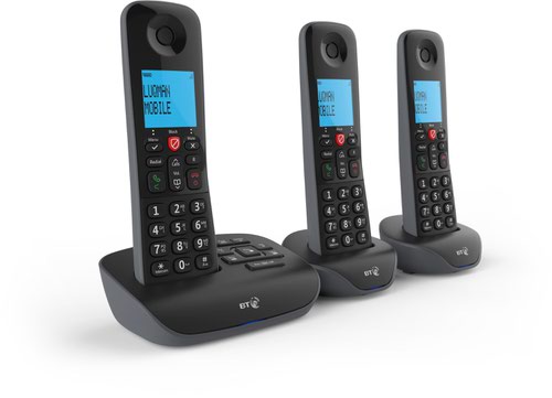 BT Essential Trio Dect Call Blocker Telephone with Answer Machine
