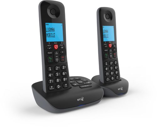 BT Essential Twin Dect Call Blocker Telephone with Answer Machine