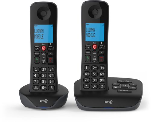 BT Essential Twin Dect Call Blocker Telephone with Answer Machine | 28882J | British Telecom