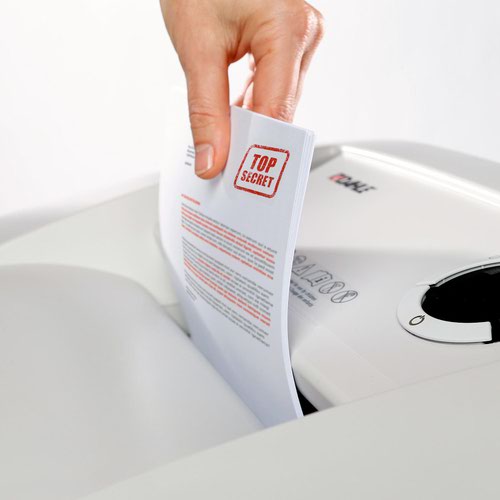 This Dahle Top Secret document shredder shreds your data into unreproducible particles with maximum precision and security and is jam-free and reliable at the same time. This Top Secret shredder corresponds to security level P-6 according to DIN 66399The Dahle CleanTec shredders include a unique Dahle CleanTEC® filter system which reduces exposure to fine dust emitted from document shredders, creating a better indoor climate.The benefits of a Dahle shredder includes a comfortable, quiet working atmosphere by extremely quiet operation, precise shredding by high-quality cutting cylinders, Eco-friendly waste separation by separate waste containers for paper, CDs, DVDs, and Cards, Easy operation by comfortable operating panel & Low maintenance by oil-free operationConforms to DIN level P-6/F-3* Using 80gsm weight paper