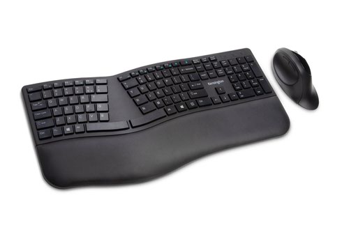 Kensington K75406UK Pro Fit Ergo Wireless Keyboard and Mouse