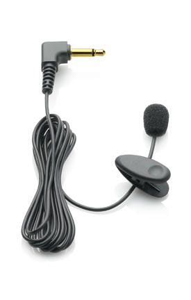 Not a single word lost - maximise your recording options.The clip-on microphone is an omnidirectional condenser microphone for recording situations where discreet and hands-free operation is required. Its high pick-up sensitivity provides excellent recording quality.