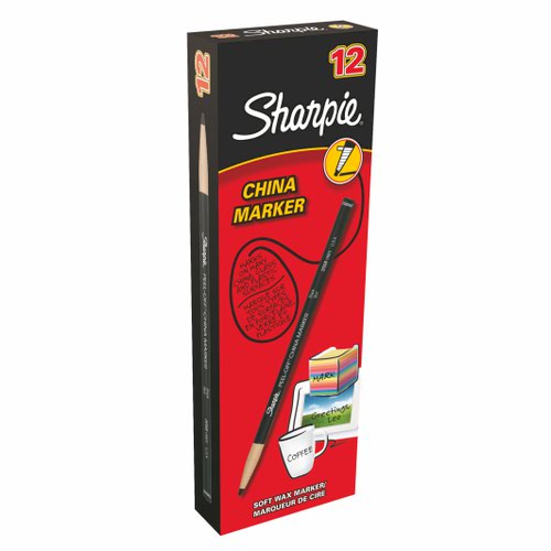 Sharpie S0305071 Black China Marker Box of 12