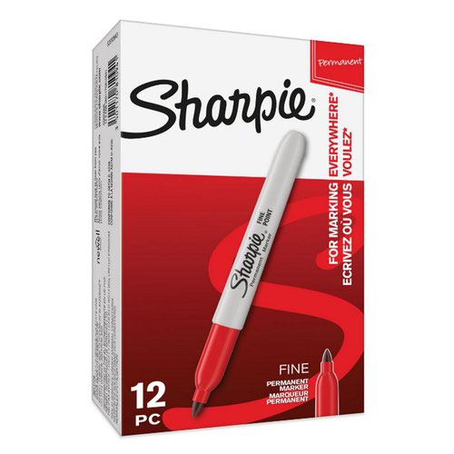 Sharpie S0810940 Fine Red Pens Box of 12 18900J