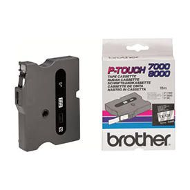 Brother TX131 Black on Clear 12mm x 15m Gloss Tape