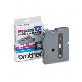 Brother TX231 Black on White 12mm x 15m Gloss Tape