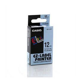 Casio XR-12X Black on Clear 12mm Tape
