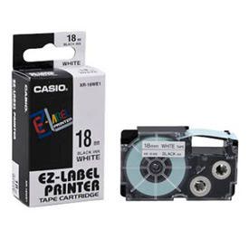Casio XR-18WE Black on White 18mm Tape