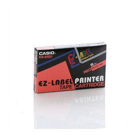 14442J - Casio XR-6RD Black on Red 6mm Tape