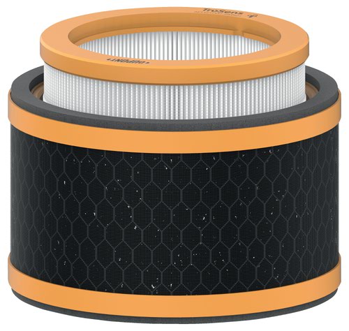 This all-in-one filter system helps combat cooking and cleaning odours, and reduces airborne VOCs such as ammonia, acetone and formaldehyde.  In addition, the HEPA filter captures 99.97% of common pollutants in the air.This combination filter has 3 levels of filtration to defend against odours and VOCs in the air; a durable mesh pre-filter, a 3-layer carbon pellet filter and a HEPA filter. The filter drum is at the core of purifying your air. This replacement HEPA filter featuring a 3-layer carbon pellet filter that surrounds the HEPA filter offers unrivalled performance against odours and VOCs. This filter helps combat cooking and cleaning odours and reduces airborne VOCs with 360-degree filtration drawing in air from all directions, collecting microscopic particles, allergens, VOCs, pollen and dust.The indicator light glows red on the air purifier when the filter needs to be replaced, for best results it's recommended to replace the odour and VOC filter drum every 12 monthsPack includes: 1 x Mesh Prefilter, 1 x Carbon Filter, 1 x HEPA filterCompatible with the Leitz TruSens Z-1000 air purifier.