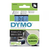 Dymo 40916 D1 9mm x 7m Black on Blue Tape