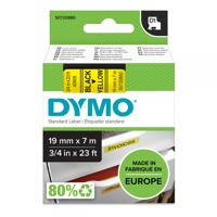 Dymo 45808 19mm x 7m Black on Yellow Tape