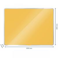 Leitz Cosy Magnetic Glass Whiteboard 60 x 40 cm Warm Yellow