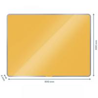 Leitz Cosy Magnetic Glass Whiteboard 80 x 60 cm Warm Yellow