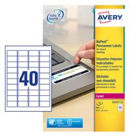 Avery L6145-20 NoPeel Labels 20 sheets - 40 Labels per Sheet