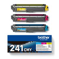 Brother TN241 Cyan Magenta and Yellow Toner Cartridge Pack