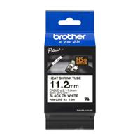 Brother HSE-231E 11.2mm Black on White Heat Shrink Tube
