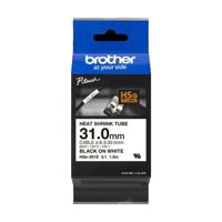 Brother HSE-261E 31mm Black on White Heat Shrink Tube