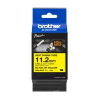 Brother HSE-631E 11.2mm Black on Yellow Heat Shrink Tube