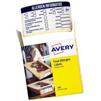 Avery Food Allergen Labels 300 Pre-printedLabels per Pack