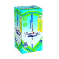 Paper Mate 2187702 Kilometrico Recycled Blue Ball Pen pack of 50 pens