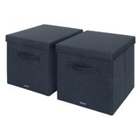 Leitz Fabric Large Storage Box with lid Pack of 2