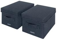 Leitz Fabric Small Storage Box with lid Pack of 2