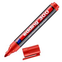 edding 300 Permanent Marker A8 Bullet Red Box of 10