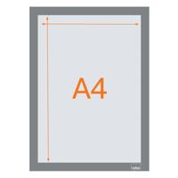 Nobo 1915696 Self-adhesive Magnetic Poster Frame A4 Silver