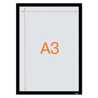 Nobo 1915700 Self-adhesive Magnetic Poster Frame A3 Black