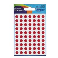 Avery 32-301 8 mm Round Red Stickers