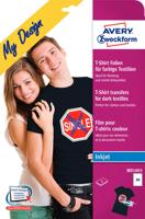 Avery MD1003 210 x 297mm White Fabric Transfers 4 Sheets