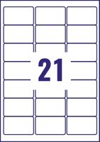 Avery MP7160-40 63.5 x 38.1mm Permanent Multipurpose Labels 40 Sheets - 21 Labels per sheet