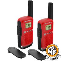 Motorola BOX DAMAGED - TLKR T42 Walkie Talkie Radio TWIN Pack Red