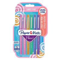 Paper Mate 2028899 6 Pack Assorted colours Flair Candy Pop Felt Pens Box of 12 packs