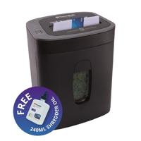 Swordfish 1000XC Plus 10 Sheet Cross Cut Shredder Black with a Free 240ml Bottle of Oil