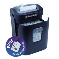 Swordfish 1200XXCD Micro Cut Shredder with a Free 240ml Bottle of Oil