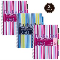 Pukka A4 Project Book FSC Mix (Pack of 3)