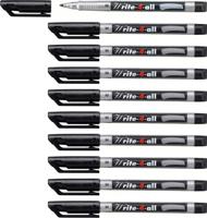 STABILO Write-4-all Permanent Marker Pen Medium Pack of 10 Black