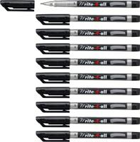 STABILO Write-4-all Permanent Marker Pen Superfine Pack of 10 Black