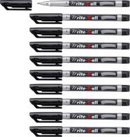 STABILO Write-4-all Permanent Marker Pen Fine Pack of 10 Black