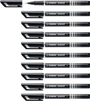 STABILO SENSOR fine Fineliner with Cushioned F-Tip Pack of 10 Black