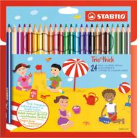 STABILO Trio thick Triangular Colouring Pencil Pack of 24 Assorted Col